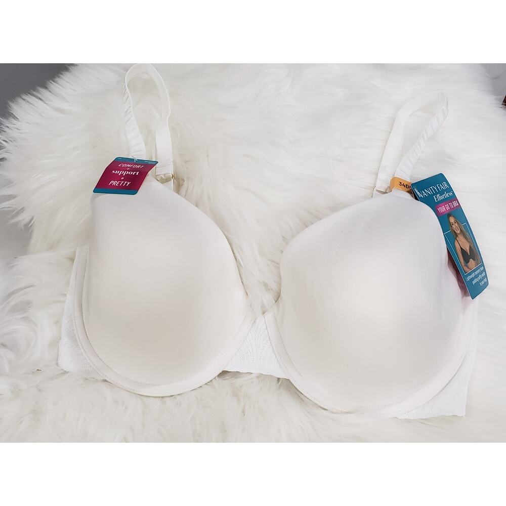 NEW Vanity Fair Effortless Underwire Bra‎ VF-78165 Star White size 34DD